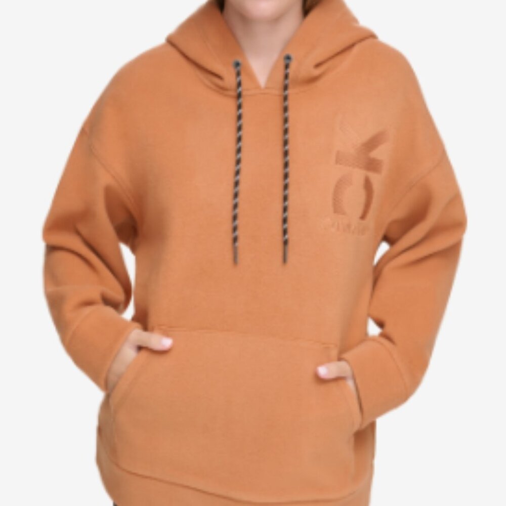 Calvin Klein Performance Women S Embroidered Fleece Hoodie - Burnt Gngr